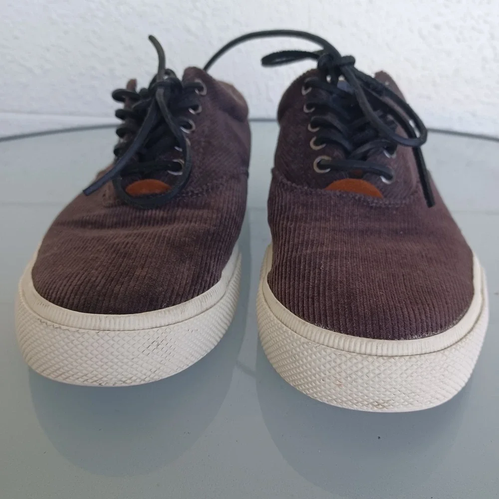 Polo Ralph Lauren Vaughn Mens Brown Corduroy Suede Sneakers 9D 01087 F17 - Picture 7 of 8